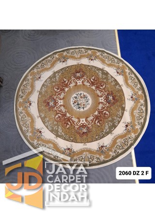 Permadani Kashan Kendra Bulat  ds 2060 DZ 2 F  ukuran 160 x 160 cm, 200 x 200 cm